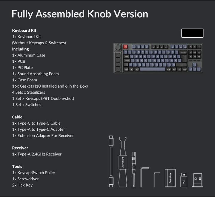 Image du produit Keychron Lemokey L3 (CH, Sans fil, Filaire)