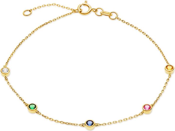 Produktbild Favs Armband Colorful (19 cm, 375er Gelbgold)