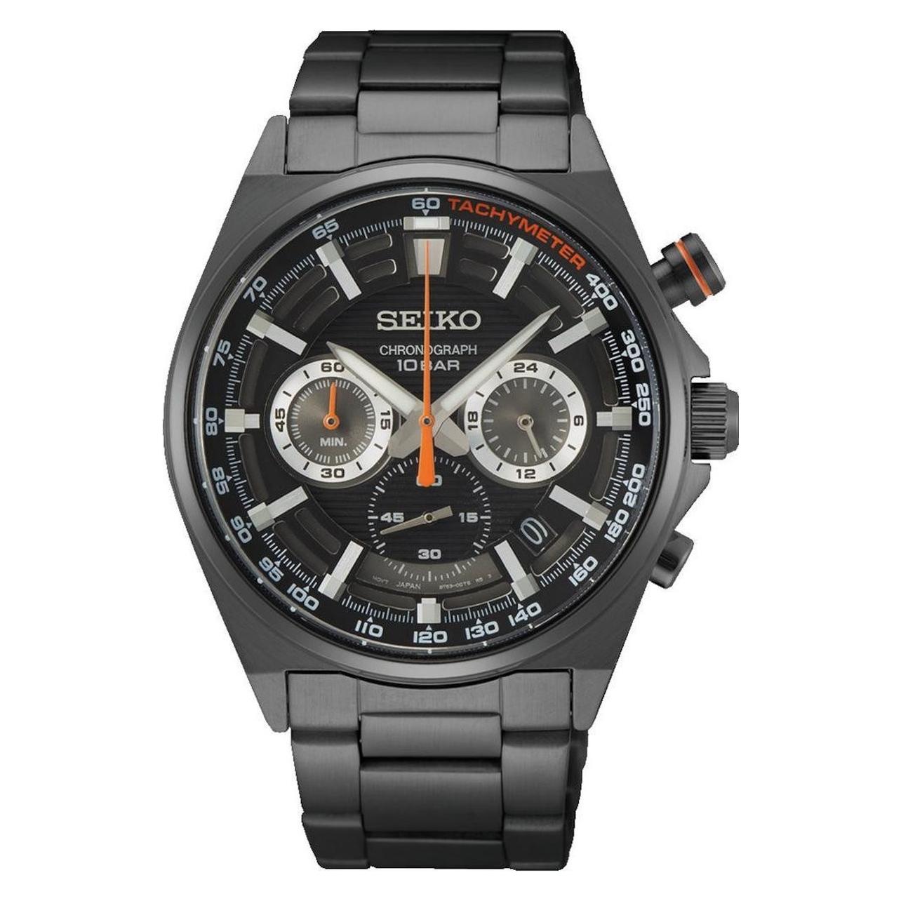 Seiko, Armbanduhr, Chronograph SSB399P1, Schwarz, (Chronograph, 41 mm)