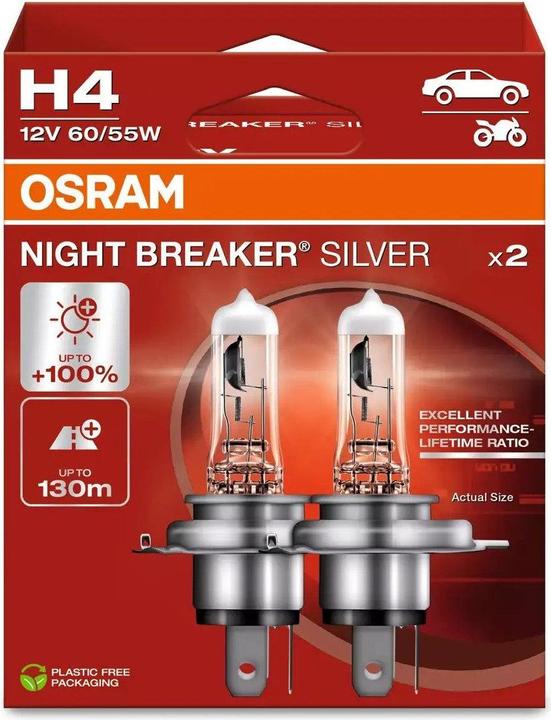 Immagine prodotto Osram Night Breaker Argento (H4)