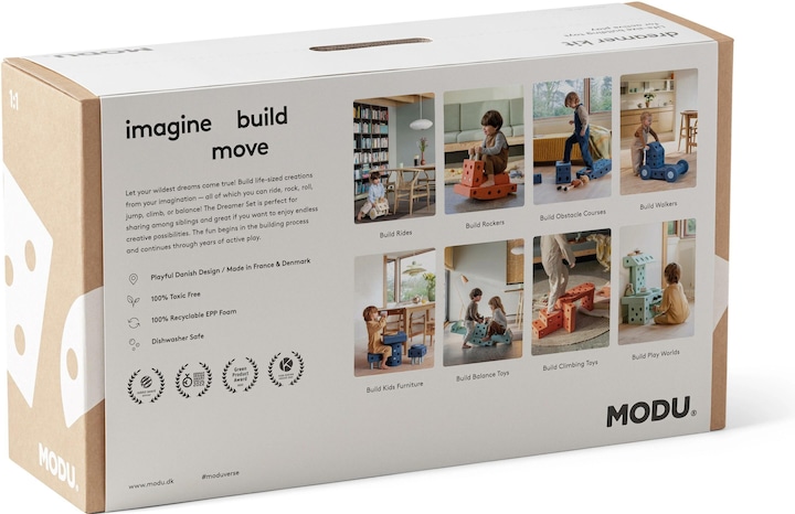 Image du produit Modu Dreamer-Set - Kit de construction XXL Jouet d'équilibre, toboggan, bascule