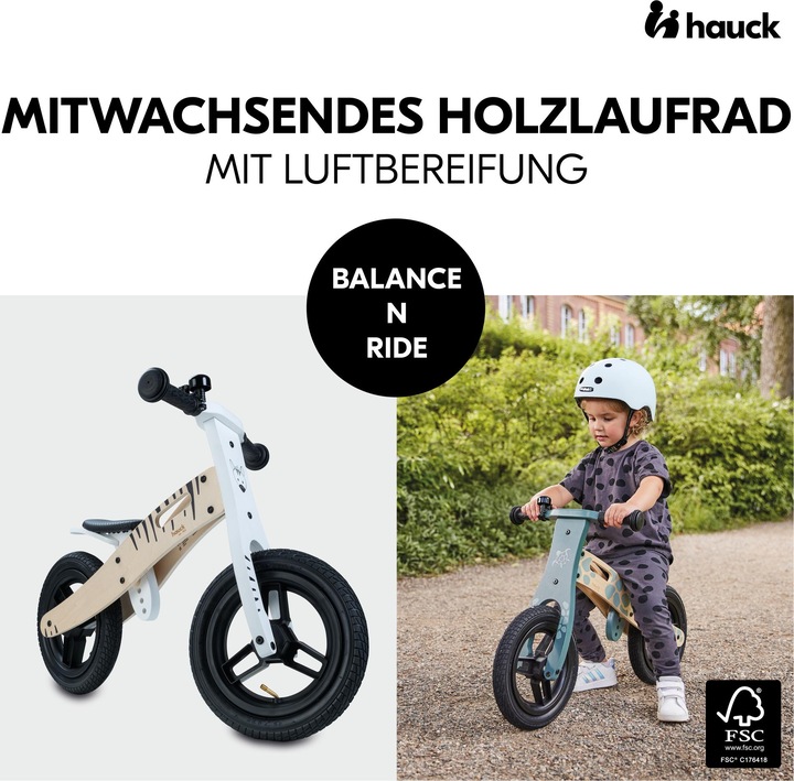 Image du produit Hauck Balance N Ride Zebra (12")