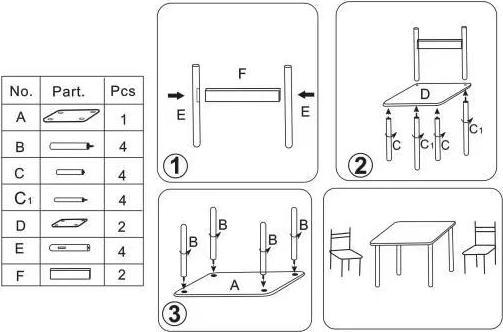 Actual product image HTI-Line Children's table group (Child seating group)