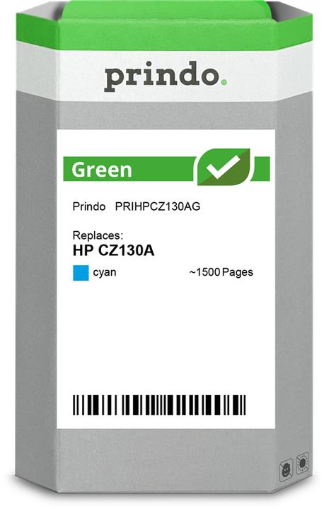 Produktbild Prindo ORIGINAL printer cartridge cyan PRIHPCZ130AG Green 1500 pages 29ml GREEN Recycled amp (C)