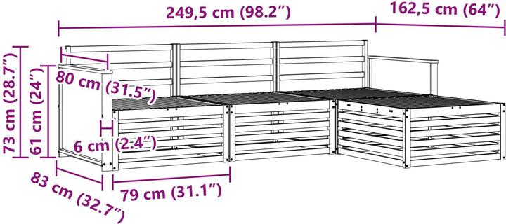 Produktbild vidaXL Outdoor-Sofa