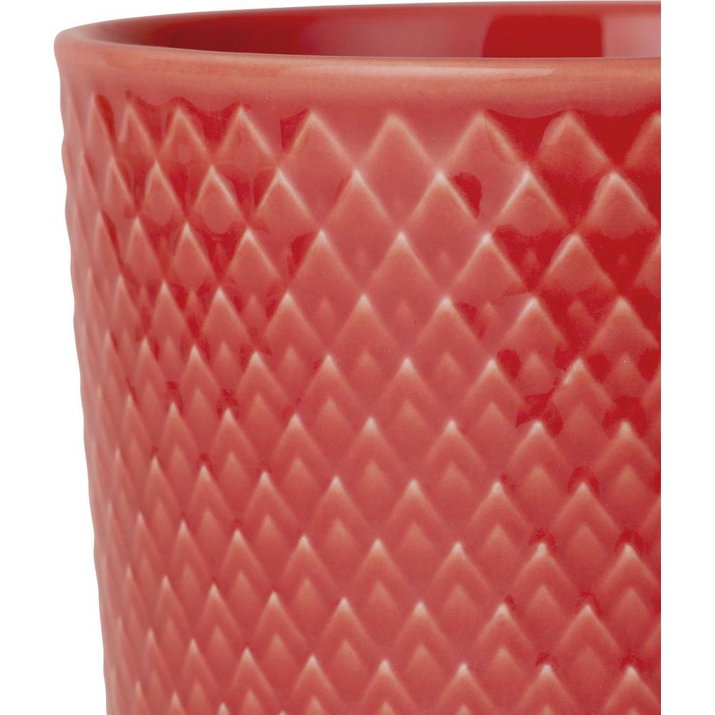 Lyngby Rhombe Color Becher coral, Tazza, Rosso
