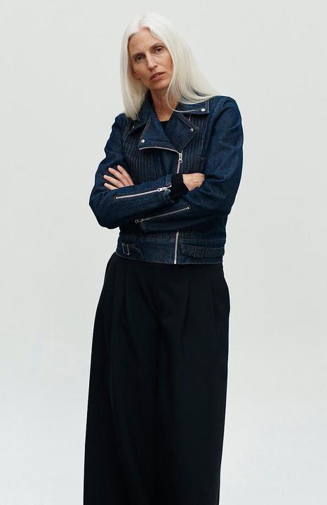 Immagine prodotto Dawei Kurze Jeansjacke im Biker-Stil (38)