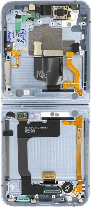 Actual product image Samsung Display unit + frame Display Galaxy Z Flip4 5G blue GH82-29440D (Display, Galaxy Z Flip4)