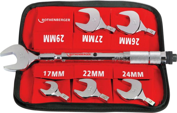 Immagine prodotto Rothenberger Set di chiavi dinamometriche 7 pezzi (3/8", 1/4", 1/2", 14 Nm, 77 Nm)