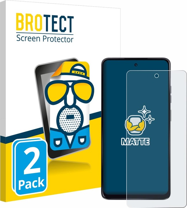 Actual product image BROTECT Anti-glare screen protector matt (2 Piece, Motorola Moto G24)