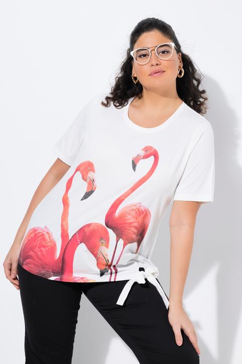 Actual product image Ulla Popken Flamingo Short Sleeve Graphic Tee (54)