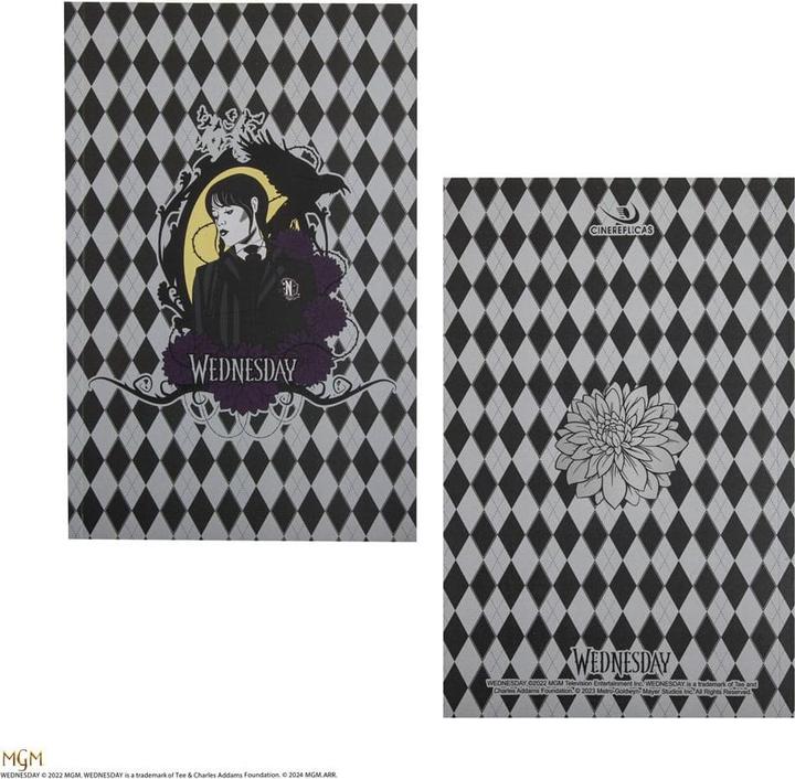 Actual product image Cinereplicas Wednesday 5-Piece Stationery Set Black