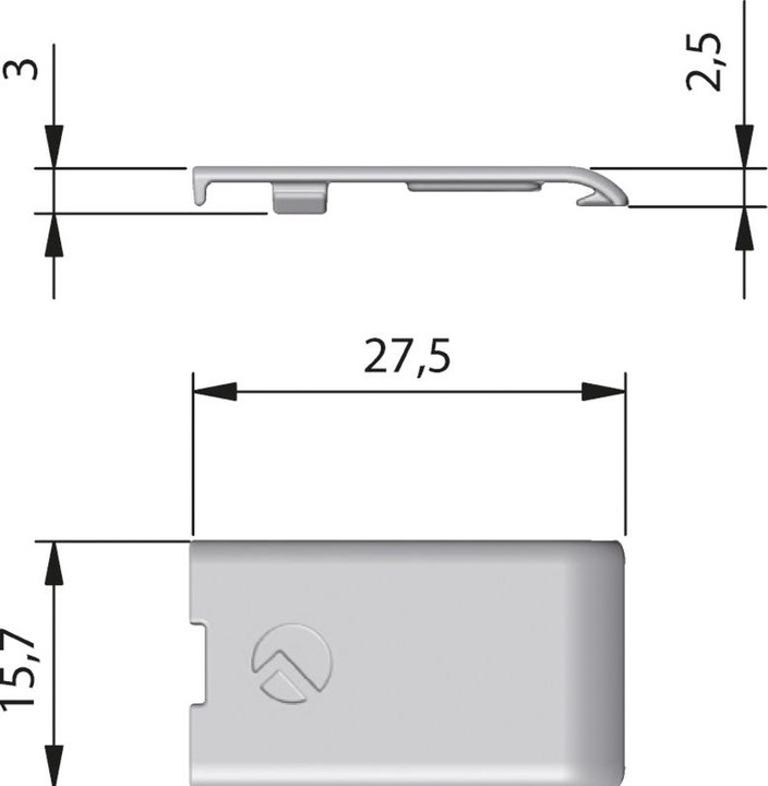 Actual product image Italiana Ferramenta Klappenscharnier Kimana vernickelt
