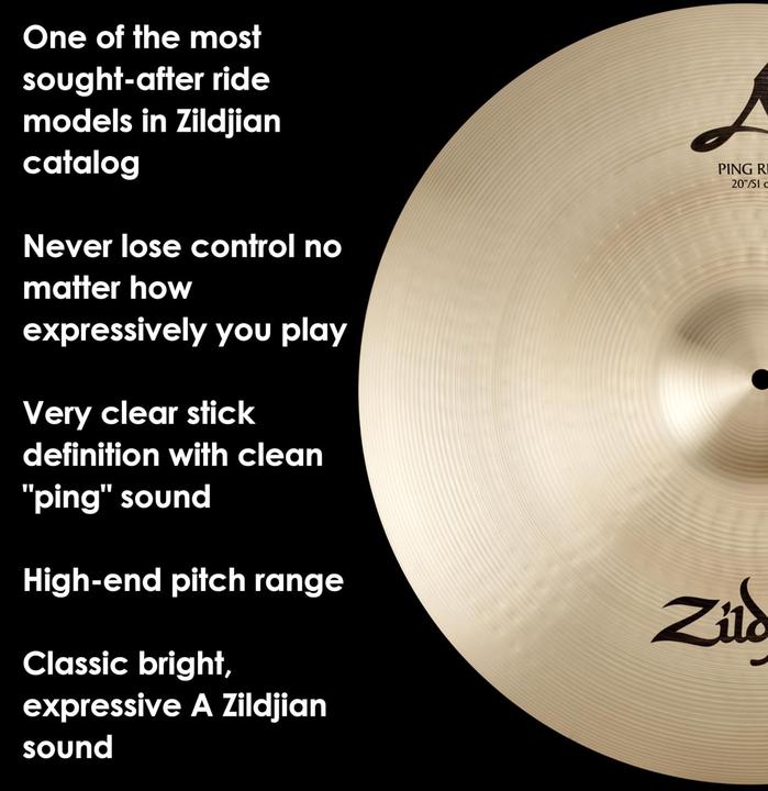 Actual product image Zildjian Ping Ride Cymbal (20", Drum set)