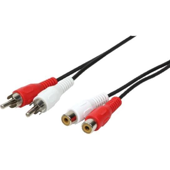 LogiLink CA Verlängerungskabel (10 m, Cinch), Audio Kabel