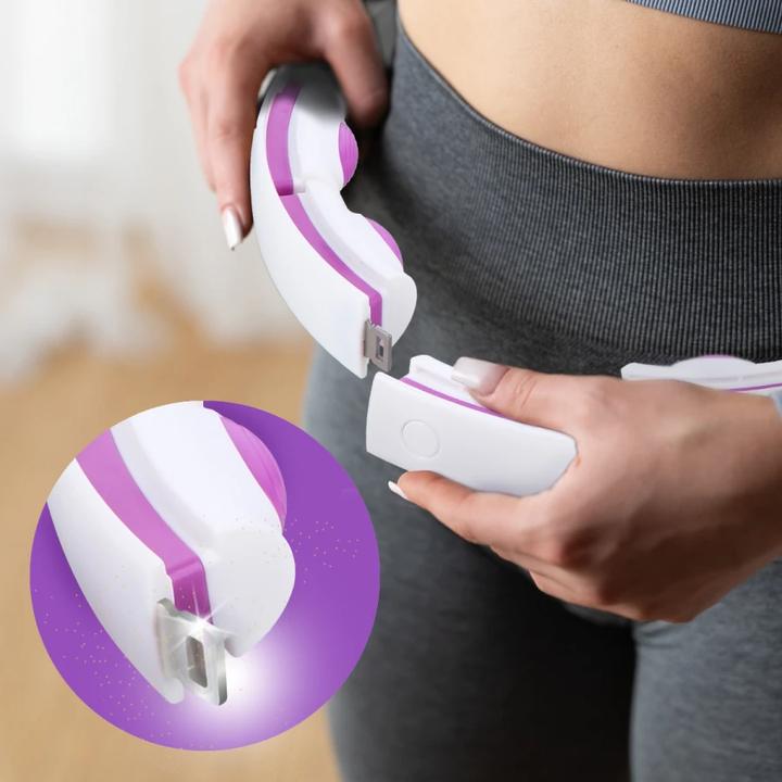 Produktbild HMS Hhm17 Hula Hoop Weiss/Violett Mit Magneten Und Gewicht + Zähler (100 cm, 1200 g)