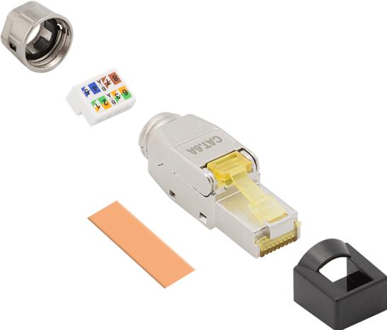 Actual product image LogiLink Feldkonfektionierbarer RJ45 Stecker, Cat.8.1, geschirmt, extra kurz