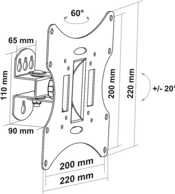 Immagine prodotto Schwaiger LWH030 011 (Muro, 30 kg, 23" - 42")