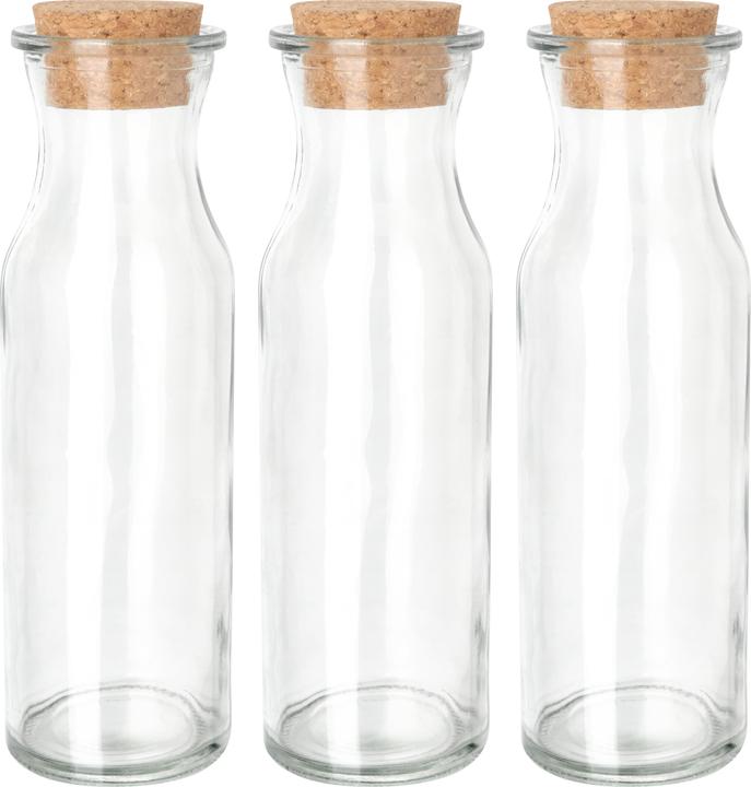Image du produit VBS Bouteilles en verre "Milk", set de 3, Ø env. 6 cm x 20 cm (0.35 l)