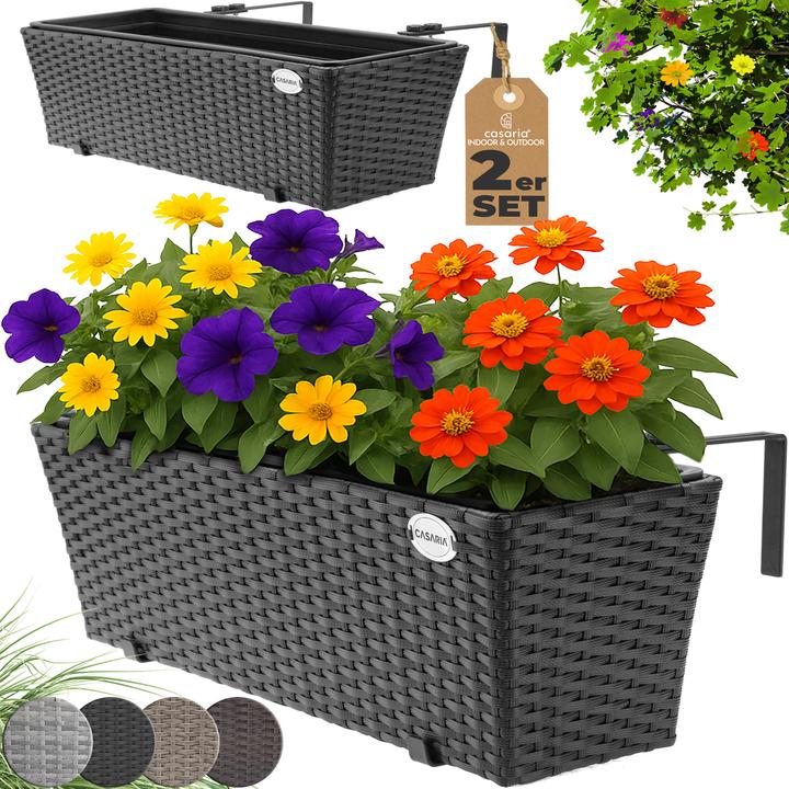 Actual product image Casaria Balcony box (60 x 20 x 19 cm)