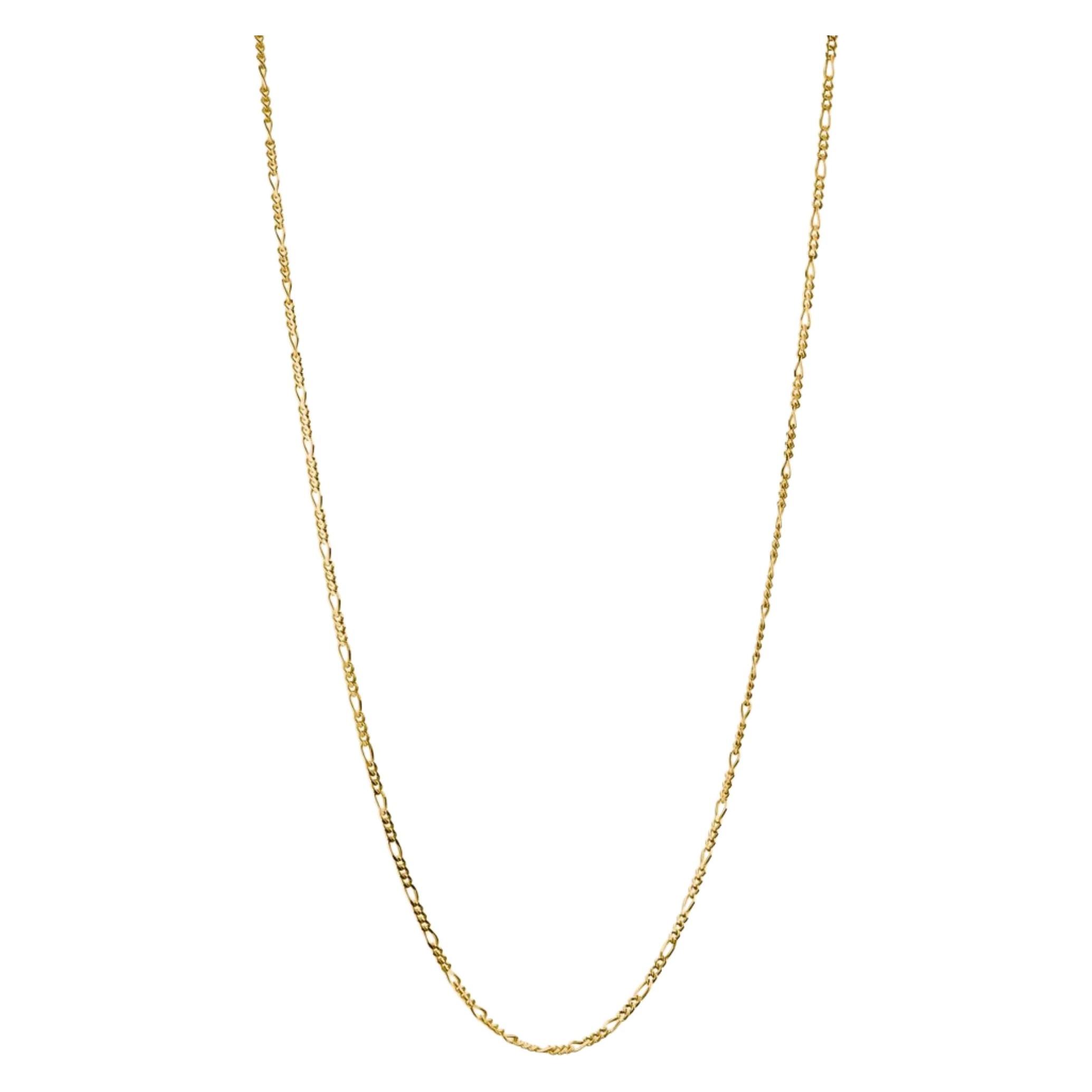 Thomas Sabo, Halsschmuck, Charm Kette Figaro Design Vergoldet - KE2329-413-39-L45v, (Silber 925, Sterling Silver, 40 - 45 Cm)