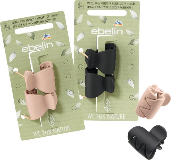Immagine prodotto dm ebelin Fermagli per capelli riciclati mini nero / rosa