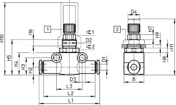 Image du produit Festo Inline Flow Controller 6mm Push-in