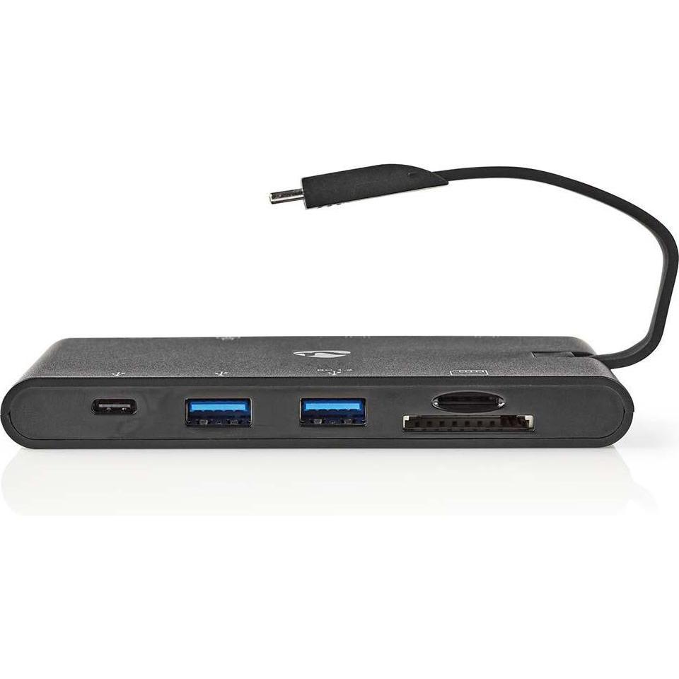 Nedis Docking Station - USB-C - 2X USB-C - 2X USB 3.0 - HDMI - Kartenlesser - Gigabit Ethernet - S (USB-C, 3 Ports), Doc...