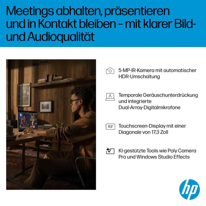 Productafbeelding HP OmniBook 7 NGAI 17-dc0477ng (17.30", Intel Core Ultra 7 258V, 32 GB, 1000 GB, DE)