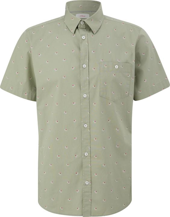 Immagine prodotto S.Oliver Hemd Slim: Kurzarmhemd mit Alloverprint (XXL)
