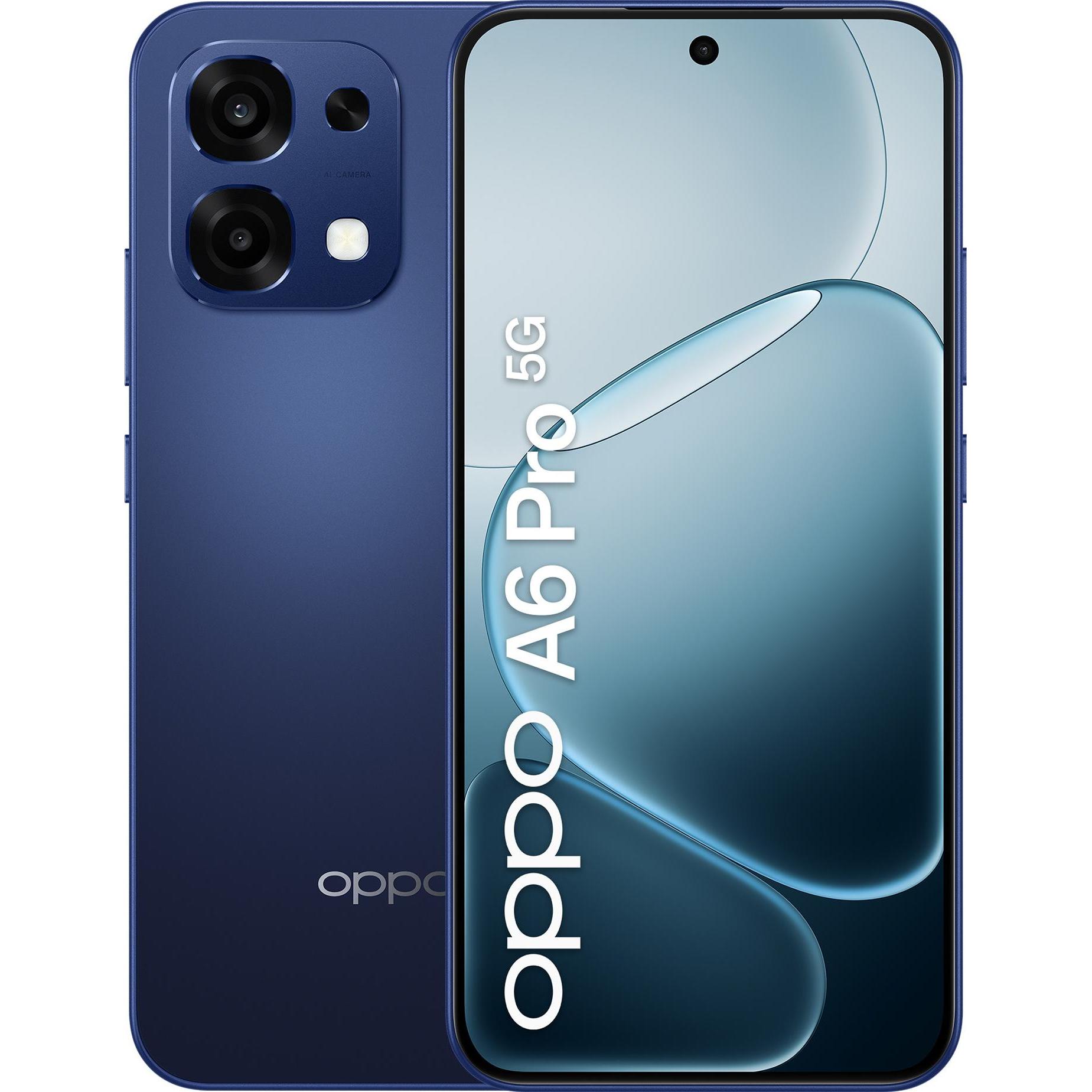 OPPO A6 Pro 5G (256 GB, Stellar Black, 6.57", 5G), Smartphone, Blau