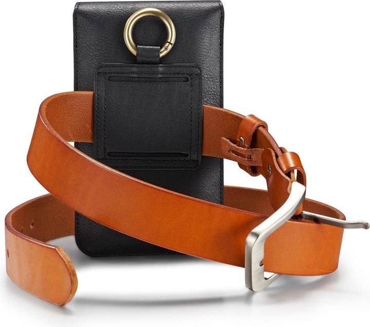 Produktbild Calitron Gürteltasche Lederetui Schwarz mit Gürtel Clip 6,5 inch (Apple iPhone X)