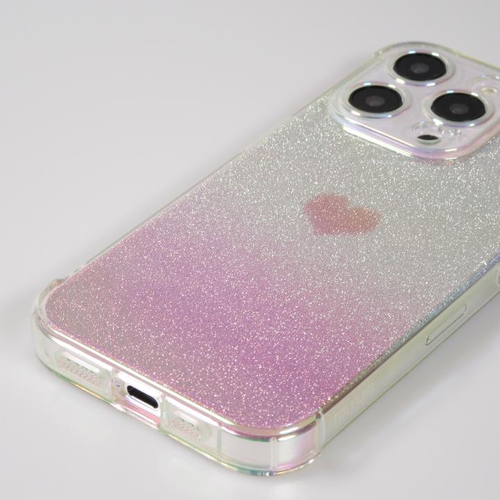 Actual product image PhoneLook Cover silicone bumper glitter blur with heart (Apple iPhone 15 Pro)