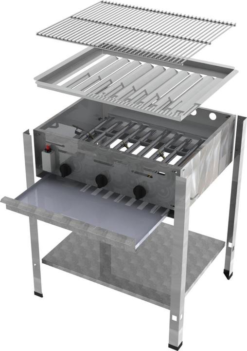 Produktbild ChattenGlut Gasbräter 3-flammig mit Rost (13.50 kW)