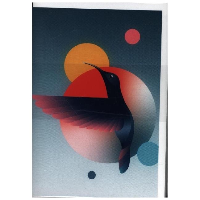 Gerstenberg, Grusskarte + Briefpapier, VE Vögel auf Instagram Klappkarte - Motiv Annakolibri 5 Ex. (5 Stk.)