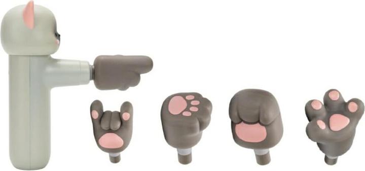 Actual product image 4smarts Mini massage gun ACECOOL Cat light gray (3 Steps)