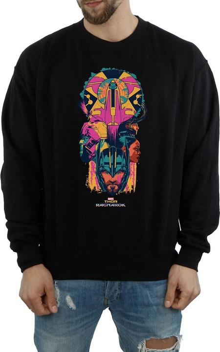 Actual product image Mens Thor Ragnarok Character Totem Sweatshirt (3XL)