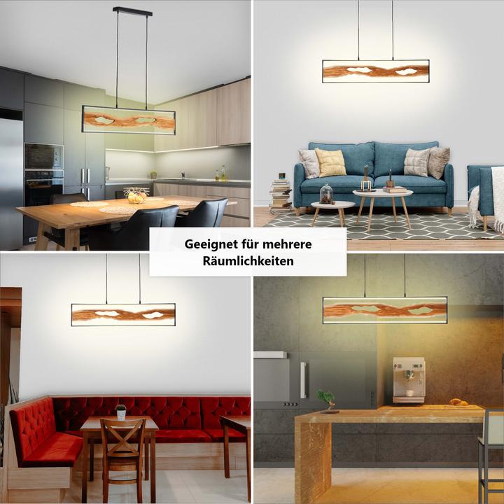 Produktbild Brilliant Chaumont LED Pendelleuchte 100cm schwarz/holz