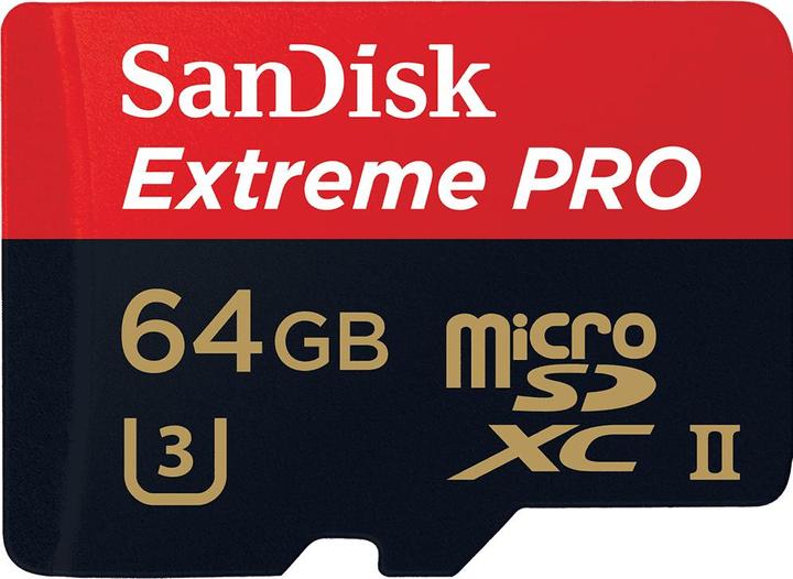 SanDisk Extreme Pro microSD mit USB 3.0 Reader (64 GB, microSDXC, U3, UHS-II)