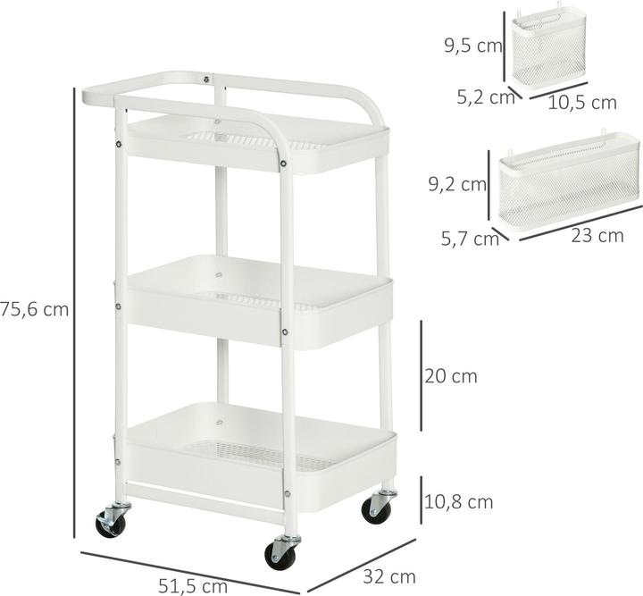 Image du produit Homcom Chariot de cuisine