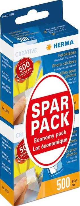 Immagine prodotto Herma Doppia confezione adesiva fotografica 2x500 pezzi Sparpack
