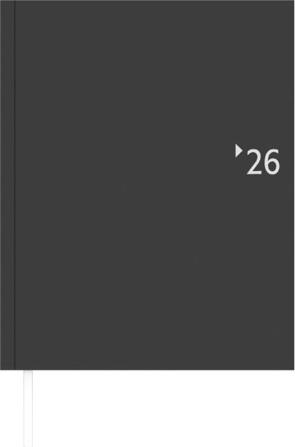 Produktbild Wochenbuchanthrazit2026-Bürokalender21x26,5cm-1Wocheauf2Seiten-mit (Deutsch, Spanisch, Französisch, Polnisch, Niederländisch, Russisch, Italienisch, Englisch)