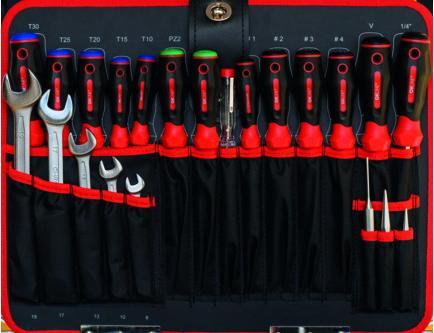 Actual product image OK-Line Schreiner-Werkzeugk. WORK N'ROLL (44 pieces)