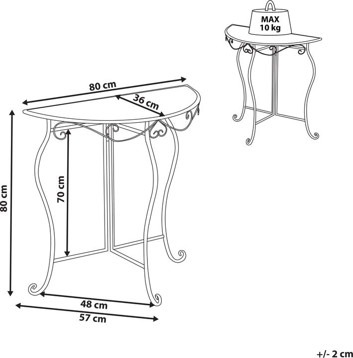 Produktbild Beliani Folelli (36 x 80 x 80 cm)