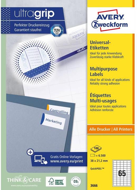 Productafbeelding Avery Universeel