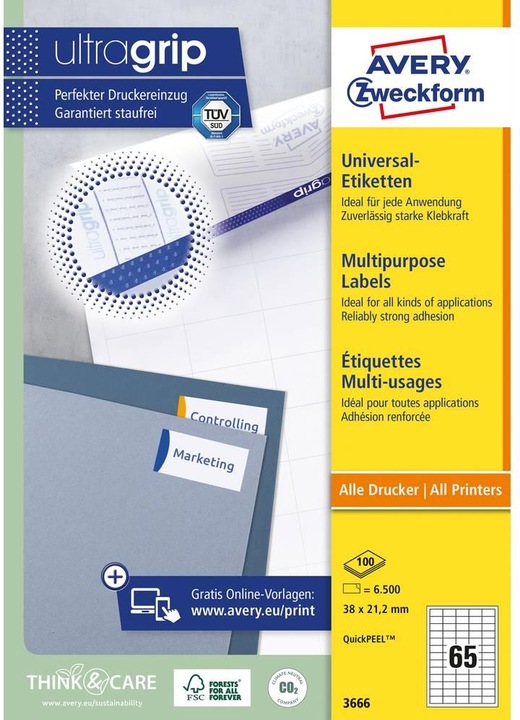 Productafbeelding Avery Universeel