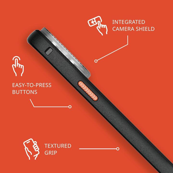 Actual product image tech21 EvoMax Case MagSafe for iP 15 Pro MaxActive Black (Apple iPhone 15 Pro Max)