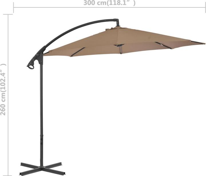 Actual product image vidaXL Sonnenschirm (1 m)
