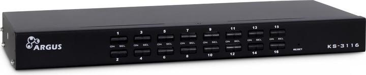 Actual product image Intertech 16-Port KVM Switch, 16 x, USB, VGA