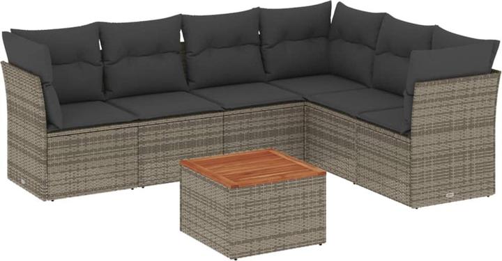 Actual product image vidaXL Garden furniture Sofa set Garden set 7-piece garden set Beige